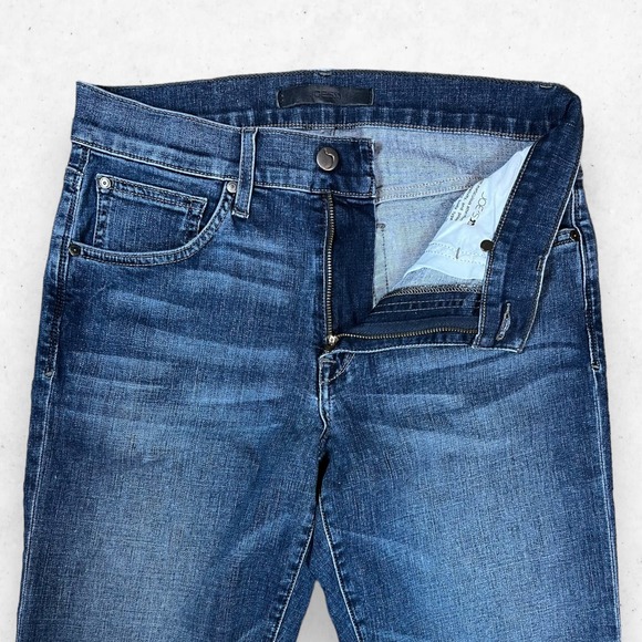 Joe's The Brixton‎ Straight + Narrow Mid Rise Jeans Women's W28 Stretch Med Blue - Picture 3 of 10